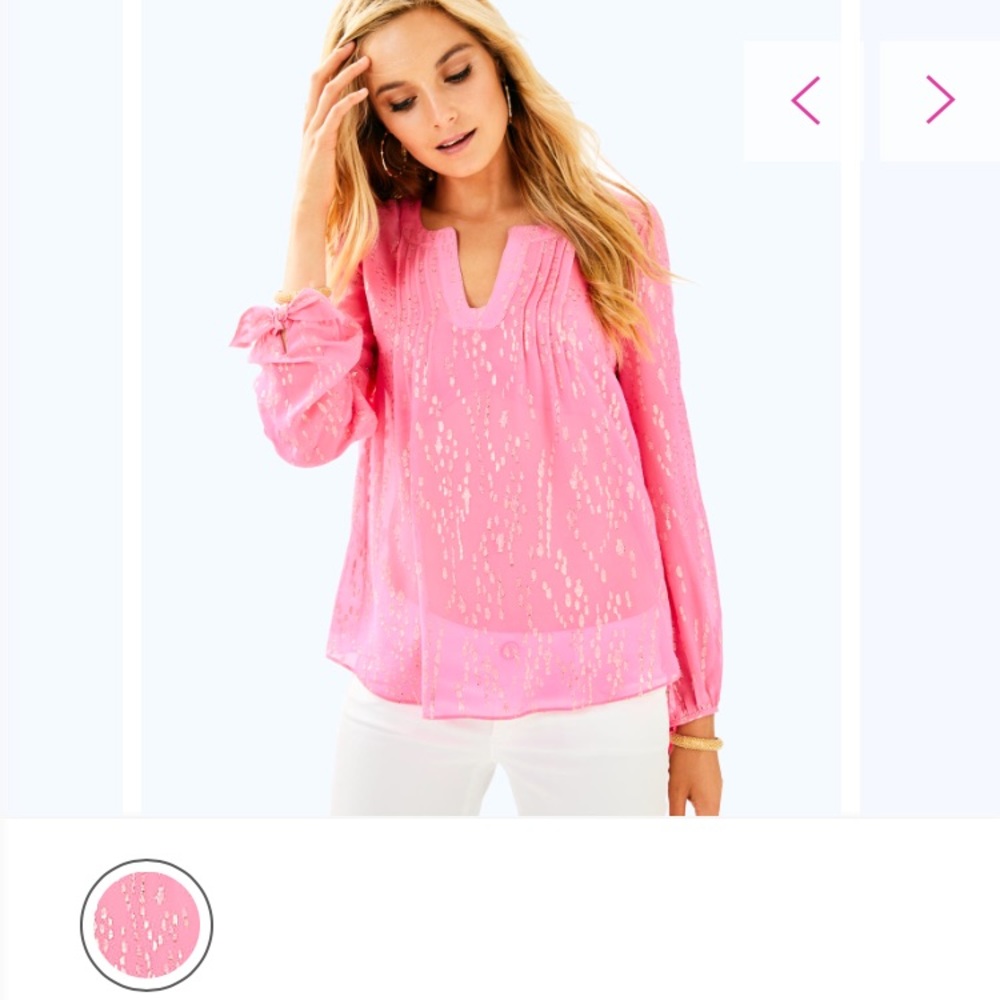 Lilly Pulitzer pink blouse top